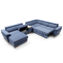Sedací souprava BOLZANO U | 175x383x270 cm | rozkládací + 2x úložný prostor | pravá | VÝBĚR TKANIN