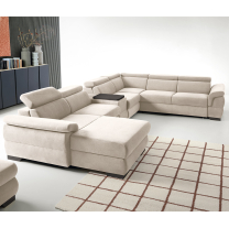 Sedací souprava BOLZANO U | 175x383x270 cm | rozkládací + 2x úložný prostor | pravá | VÝBĚR TKANIN
