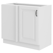 STILO bb | dolní skříňka 105ND 1F rohová s policí | 105x60 cm | bílá/bílá mat | UNI dvířka