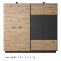 NEST | šatní skříň | 220 cm | artisan/antracit