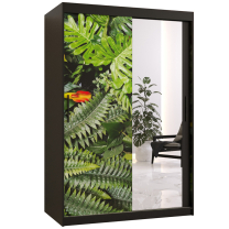 Šatní skříň Paproč 2 | 120 cm | černá