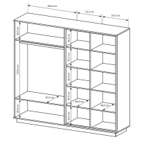 Ložnice NEST | 4 díly | artisan/antracit