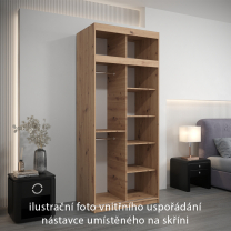 Nástavec | 100x40x62 cm | artisan/bílá | pro posuvné skříně