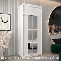 Nástavec | 100x40x62 cm | bílá | pro vybrané posuvné skříně