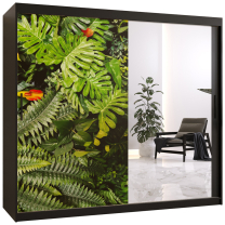 Šatní skříň Paproč 2 | 200 cm | černá