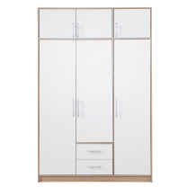 SMART sb | sestava šatních skříní | 200 cm + 195x245 cm | sonoma/bílá
