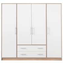 SMART sb | sestava šatních skříní | 195x295 cm | sonoma/bílá