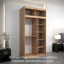 Nástavec | 120x40x62 cm | artisan/bílá | pro posuvné skříně