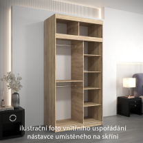 Nástavec | 120x40x62 cm | sonoma/bílá | pro posuvné skříně