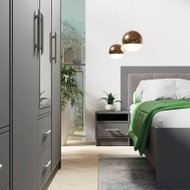 SMART a | šatní skříň SRL1 + zrcadlo | 200 cm | antracit