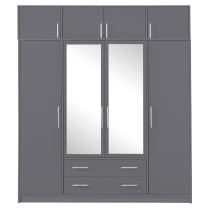 SMART a | sestava šatních skříní | 200 cm + 195x245 cm | antracit
