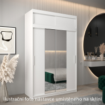 Nástavec | 150x40x62 cm | bílá | pro vybrané posuvné skříně