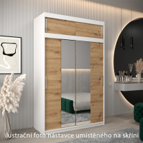 Nástavec | 150x40x62 cm | bílá/artisan | pro vybrané posuvné skříně