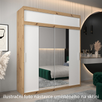 Nástavec | 200x40x62 cm | artisan/bílá | pro vybrané posuvné skříně