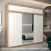 Nástavec | 250x40x62 cm | artisan/bílá | pro posuvné skříně