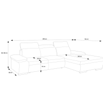 Sedací souprava ORLANDO | 285x194 cm | rozkládací + úložný prostor | VÝBĚR TKANIN