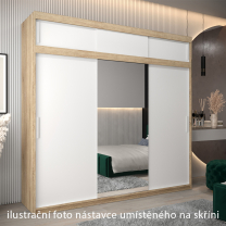 Nástavec | 250x40x62 cm | sonoma/bílá | pro vybrané posuvné skříně
