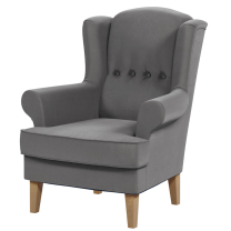 Křeslo ušák LUND | 87 cm | VÝBĚR TKANIN a NOŽIČEK