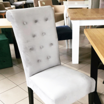 Jídelní židle ADRIANA | 46 cm | s ozdobným klepadlem | VÝBĚR TKANIN a NOŽIČEK