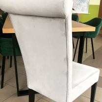 Jídelní židle ADRIANA | 46 cm | s ozdobným klepadlem | VÝBĚR TKANIN a NOŽIČEK