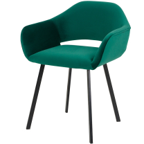 Jídelní židle EVI | 64 cm | černé kovové nožičky | VÝBĚR TKANIN