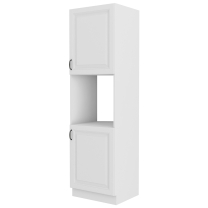 STILO bb | vysoká skříňka 60DP-210 2F na vestavnou troubu | 60 cm | bílá mat | UNI dvířka