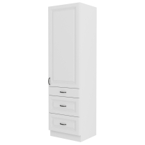 STILO bb | vysoká skříňka 60DKS-210 1F potravinová | 60 cm | bílá mat | UNI dvířka