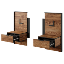 MILTON l | dvoulůžko 160x200 | + LED + rošt + KVALITNÍ MATRACE + noční stolky | kaštan/antracit
