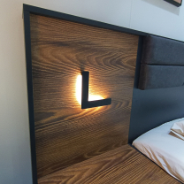 MILTON l | dvoulůžko 160x200 | + LED + rošt + KVALITNÍ MATRACE + noční stolky | kaštan/antracit