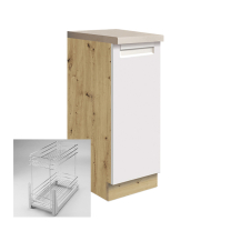 POCKET b | dolní skříňka POC-26D CARGO | 30 cm | bílá lesk | VÝBĚR BARVY KORPUSU