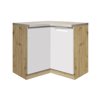 POCKET b | dolní skříňka POC-16D rohová | 90x90 cm | bílá lesk | VÝBĚR BARVY KORPUSU