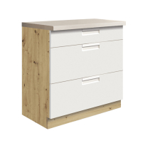 Kuchyňská linka POCKET b | 370x330 cm | bílá lesk | VÝBĚR BARVY KORPUSU