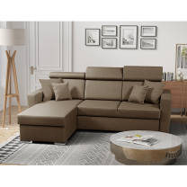 Sedací souprava SLIM Lux | 215x164 | rozkládací + úložný prostor | 04 šedohnědá | LEVÁ i PRAVÁ