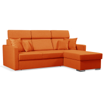 Sedací souprava SLIM Lux | 215x164 | rozkládací + úložný prostor | 10 oranžová | LEVÁ i PRAVÁ