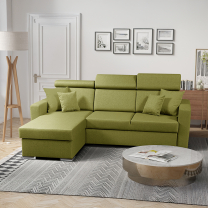 Sedací souprava SLIM Lux | 215x164 | rozkládací + úložný prostor | 18 zelená | LEVÁ i PRAVÁ