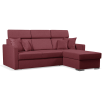 Sedací souprava SLIM Lux | 215x164 | rozkládací + úložný prostor | 21 bordó vínová | LEVÁ i PRAVÁ