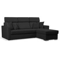 Sedací souprava SLIM Lux | 215x164 | rozkládací + úložný prostor | 23 černá | LEVÁ i PRAVÁ