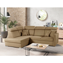 Sedací souprava SLIM Lux XL | 180x238 | LEVÁ | rozkládací + úložný prostor | 02 béžová