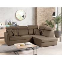 Sedací souprava SLIM Lux XL | 238x180 | PRAVÁ | rozkládací + úložný prostor | 04 šedohnědá