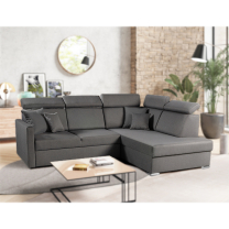 Sedací souprava SLIM Lux XL | 238x180 | PRAVÁ | rozkládací + úložný prostor | 06 tmavě šedá