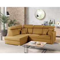 Sedací souprava SLIM Lux XL | 180x238 | LEVÁ | rozkládací + úložný prostor | 09 medová béžová
