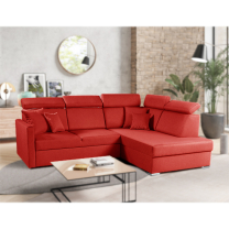 Sedací souprava SLIM Lux XL | 238x180 | PRAVÁ | rozkládací + úložný prostor | 14 červená