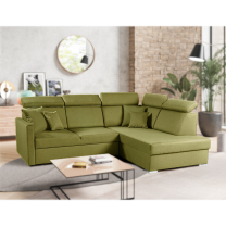 Sedací souprava SLIM Lux XL | 238x180 | PRAVÁ | rozkládací + úložný prostor | 18 zelená