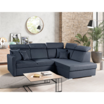 Sedací souprava SLIM Lux XL | 238x180 | PRAVÁ | rozkládací + úložný prostor | 20 tmavě modrá
