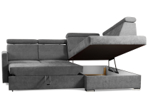 Sedací souprava SLIM Rosario MAX + křeslo | 238x180 | PRAVÁ | 466/456 azurová | POSLEDNÍ KUS