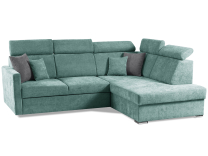 Sedací souprava SLIM Rosario MAX + křeslo | 238x180 | PRAVÁ | 466/456 azurová | POSLEDNÍ KUS