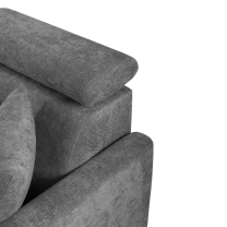 Sedací souprava SLIM Rosario MAX + křeslo | 180x238 | LEVÁ | 466/456 azurová/šedá | POSLEDNÍ KUS