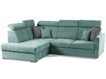 Sedací souprava SLIM Rosario MAX + křeslo | 180x238 | LEVÁ | 466/456 azurová/šedá | POSLEDNÍ KUS