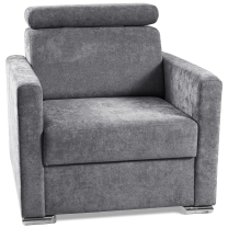 Sedací souprava SLIM Rosario MAX + křeslo | 180x238 | LEVÁ | 466/456 azurová/šedá | POSLEDNÍ KUS