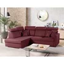 Sedací souprava SLIM Lux XL | 180x238 | LEVÁ | rozkládací + úložný prostor | 21 bordó vínová
